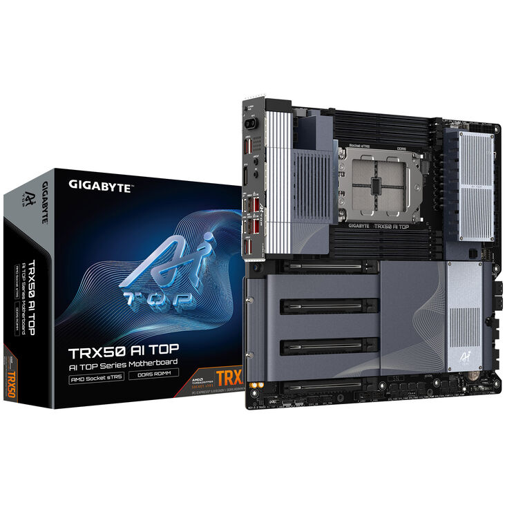 GIGABYTE TRX50 AI Top Motherboard, Socket sTR5, AMD TRX50, E-ATX - DDR5 image number 0