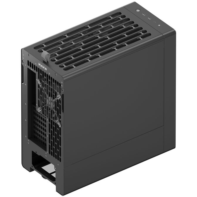 HAVN BF 360 Flow Solid PC Case, Midi Tower, E-ATX - Black image number 4