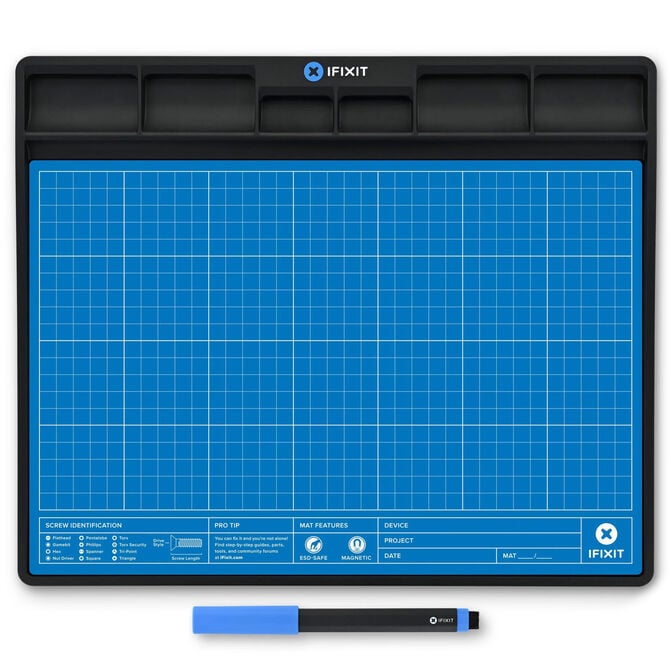 iFixit Pro Tech Toolkit + iFixit FixMat Magnetic Project Mat, ESD-Protected - Blue image number 4