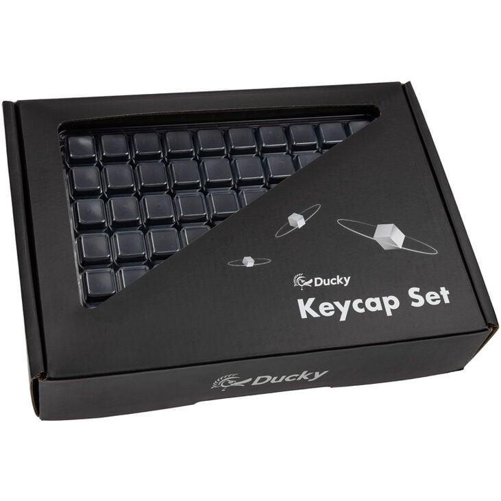 Ducky Blank Black PBT Set, MDA Profile - 133 Keycaps, ANSI US Layout, ANSI US Layout image number 5