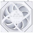 Lian Li UNI FAN SL-INF LCD FLEX Wireless Fan, ARGB and LCD - Reverse Blade, 120mm, white, 3-pack with controller image number null