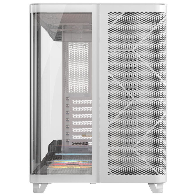 Corsair AIR 5400 RS-R ARGB PC Case, Mid Tower, Tempered Glass, RGB - includes 3x 120mm Fans, white image number 1