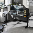 ThunderX3 LAB-X Gaming Desk, Height-Adjustable - Black image number null