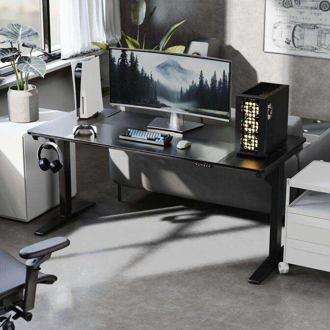 ThunderX3 LAB-X Gaming Desk, Height-Adjustable - Black image number 6