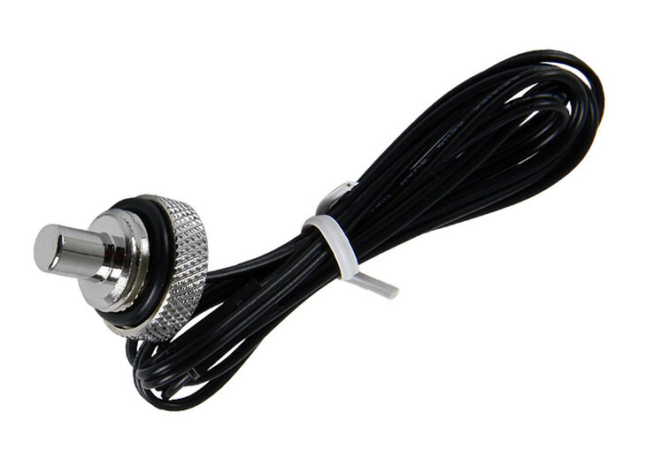 Bitspower Verschlussstopfen mit Temperatur Sensor G1/4 Zoll IG - 90 cm, silber glänzend image number 1