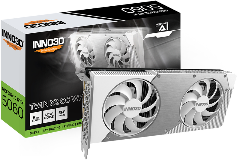 INNO3D RTX 5060 Twin X2 OC 8GB GDDR7 White