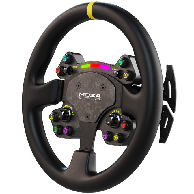 MOZA RS V2 Steering Wheel, Round - Leather (33 cm) image number 0