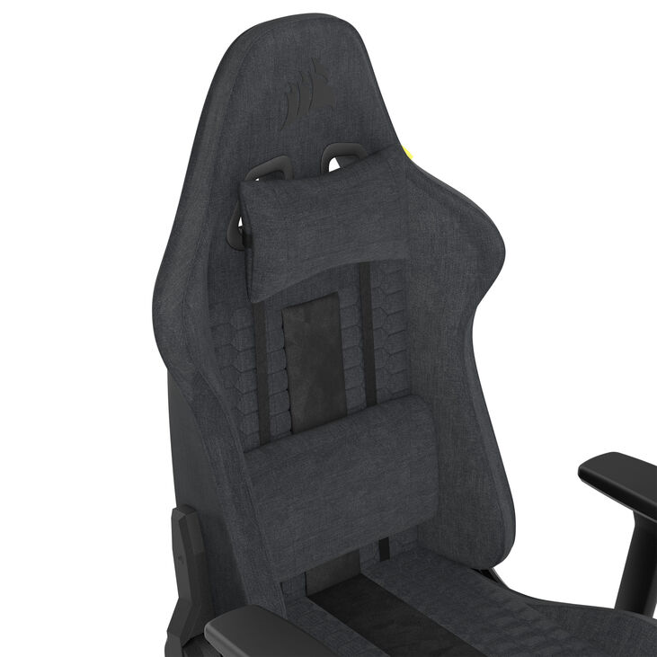 Corsair TC100 Relaxed Soft Fabric Gaming Chair - black, grey image number 5