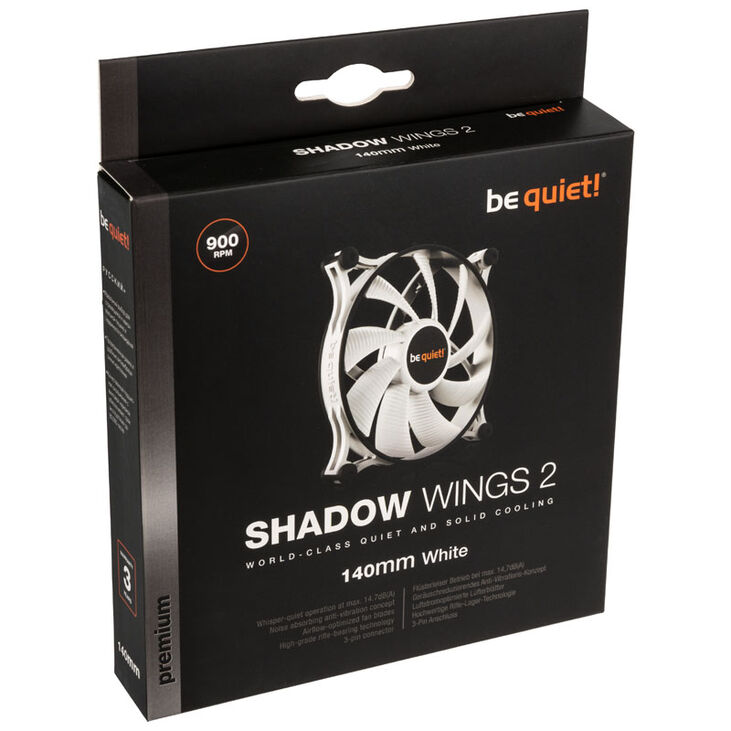 be quiet! Shadow Wings 2 White Lüfter - 140mm, weiß image number 5