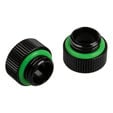 Bitspower Touchaqua Adapter straight G1/4 inch female to G1/4 inch male - 2 pack, black image number null