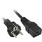 InLine Netzkabel C19, 16A, Schutzkontakt, gerade - 2m, schwarz