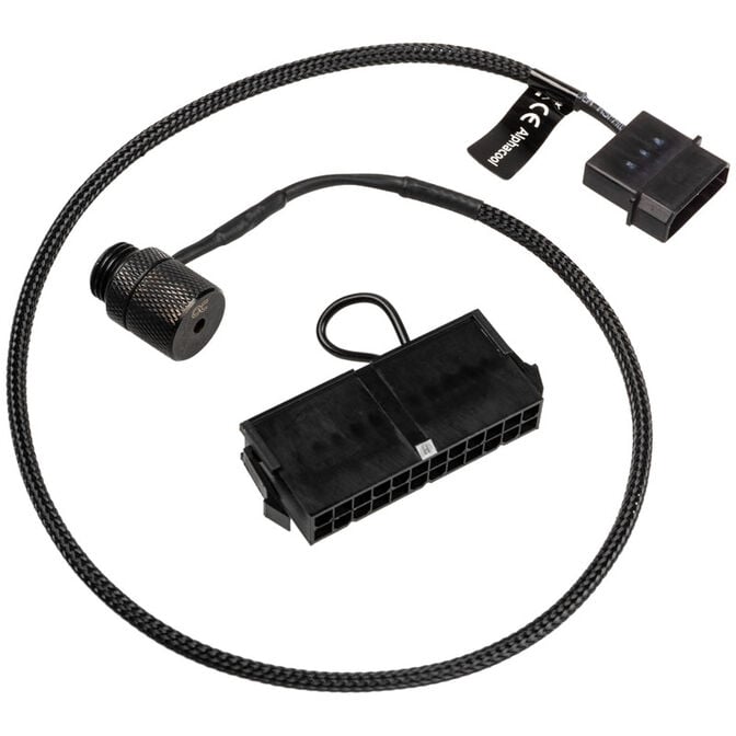 Alphacool Eiszapfen Laserfitting G1/4 Zoll AG - 4-Pin Molex Anschluss, schwarz image number 1
