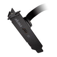 Akasa Low Profile PCI Bracket Adapter, USB 3.1 Typ C - schwarz