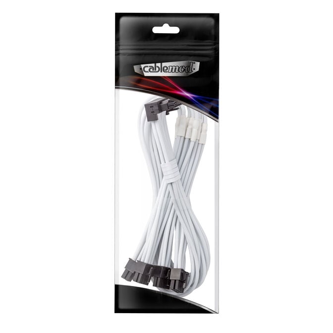 CableMod C-Series Pro Anschlusskabel - Variante B, 90&deg;, 16-Pin zu 4x 8-Pin PCIe, wei&szlig; image number 2