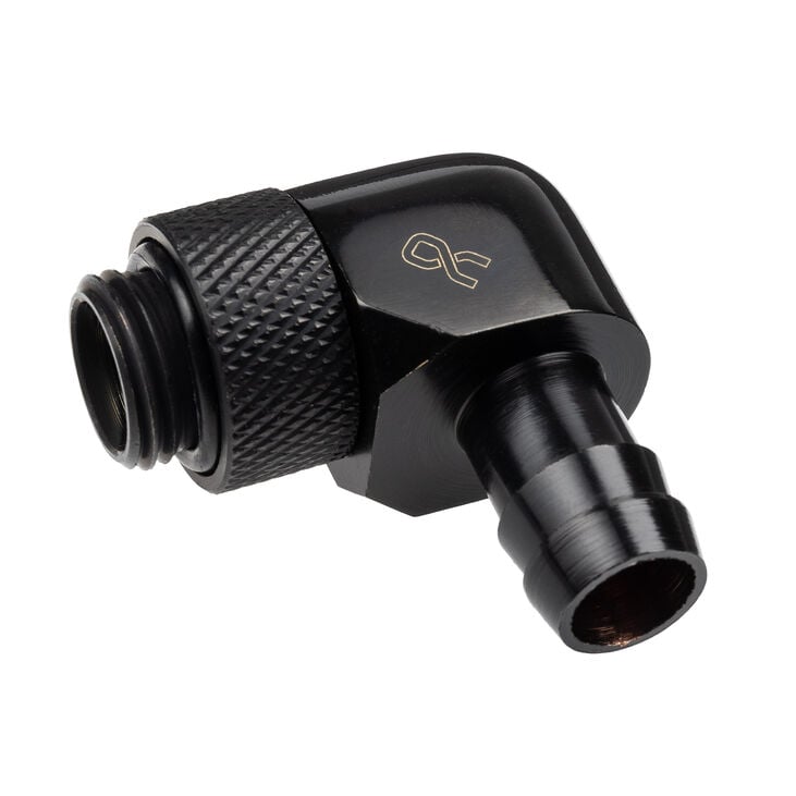 Alphacool HF Anschluss gerade G1/4 Zoll AG auf 10mm ID, 90 Grad - schwarz image number 0