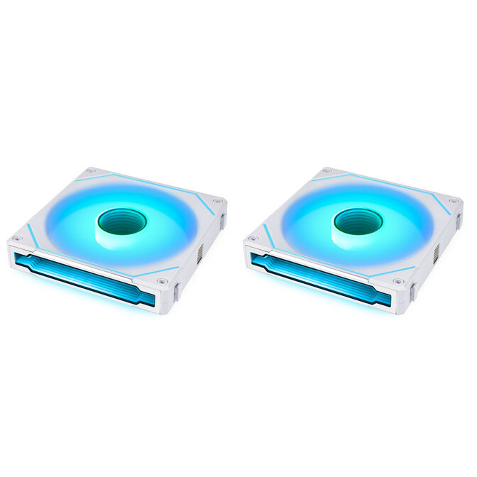 Lian Li UNI FAN SL-INF 140 ARGB Reverse Blade PWM Fan, 3-Pack - 140mm, White + 1x UNI FAN SL-INF 140 ARGB PWM Fan - 140mm image number 0