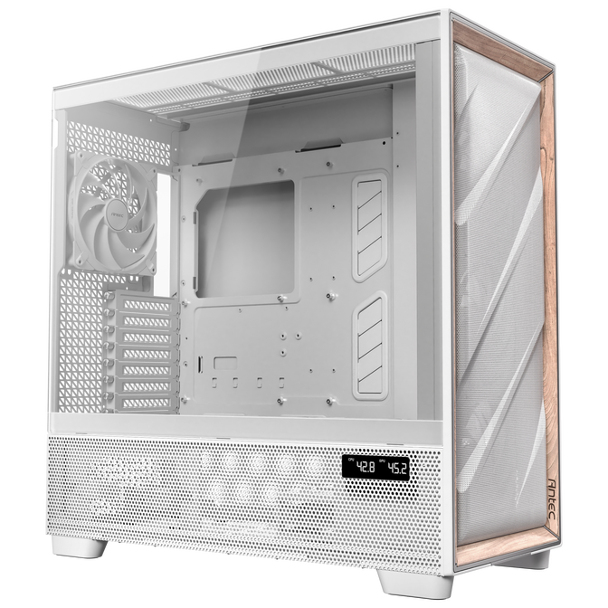 Antec Flux Pro PC Case, full tower, E-ATX, tempered glass &ndash; white image number 2