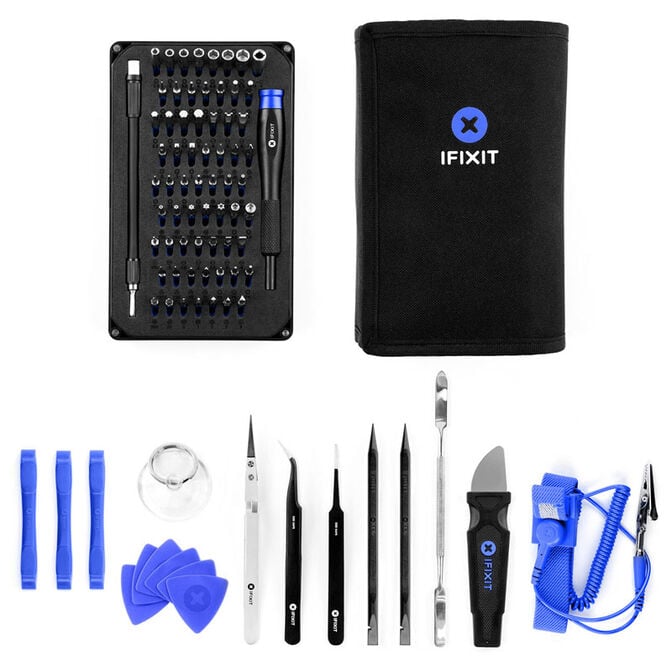 iFixit Pro Tech Toolkit + iFixit FixMat Magnetic Project Mat, ESD-Protected - Blue image number 1