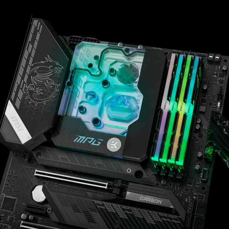 EK Water Blocks EK-Quantum Momentum, Intel MPG Z590 Gaming Carbon - EK X Edition - Socket 1200 image number 2