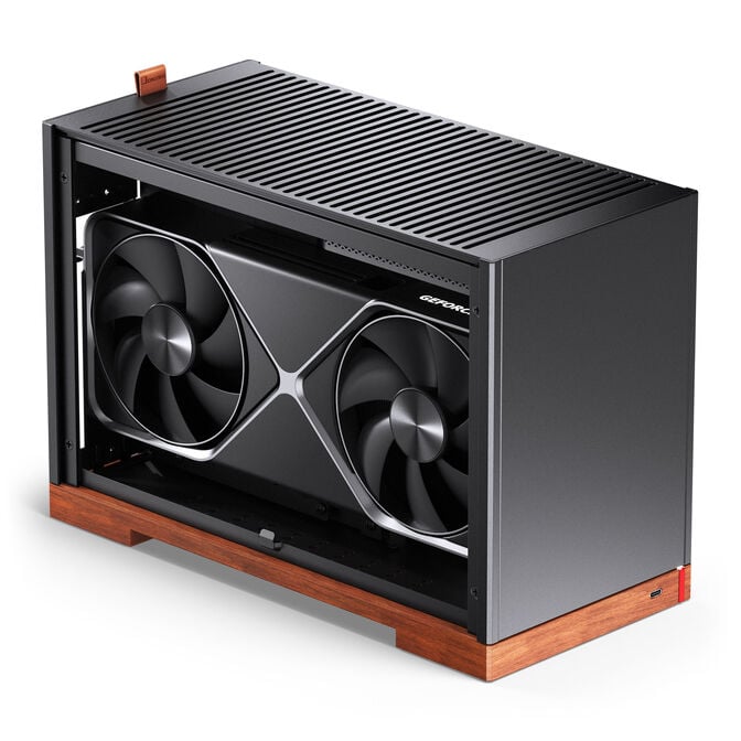 Jonsbo T9 Black PC Case, Mini Case, ITX, PCIe 5.0 Riser Cable - Black image number 3
