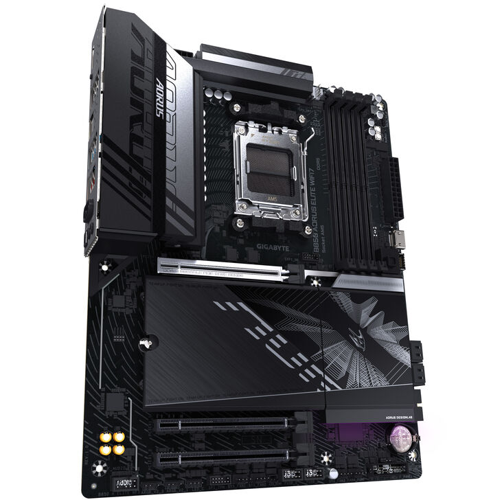 GIGABYTE B850 Aorus Elite WiFi 7 Motherboard, Socket AM5 (LGA 1718), AMD B850, ATX, DDR5 image number 1