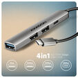 AXAGON HUE-STC USB-Hub - 3x USB-A, 1x USB-C, 12cm USB-C-Kabel image number null