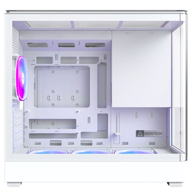 Montech KING 15 PRO PC Case, Mini Case, mATX, Tempered Glass, RGB - white image number 1