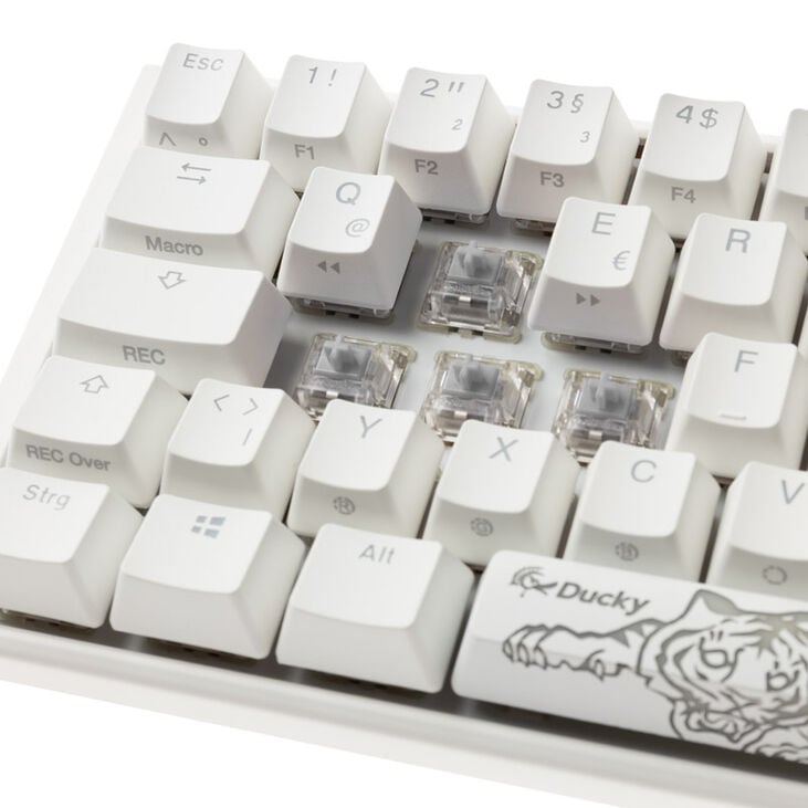 Ducky One 3 Classic Pure White SF Gaming Keyboard, RGB LED - MX-Speed-Silver image number 4