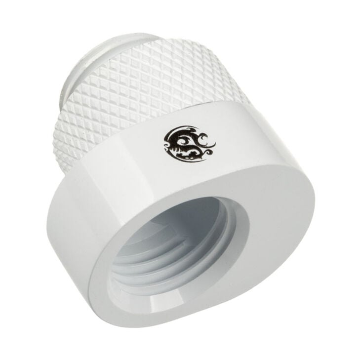 Bitspower X-Cross Adapter G1/4 inch Male to G1/4 inch Female - 5mm Offset, White image number 0