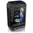 Thermaltake The Tower 300 PC-Geh&auml;use, Mini-Geh&auml;use, mATX, Tempered Glass - inklusive 2x 140-mm-L&uuml;fter, schwarz image number null