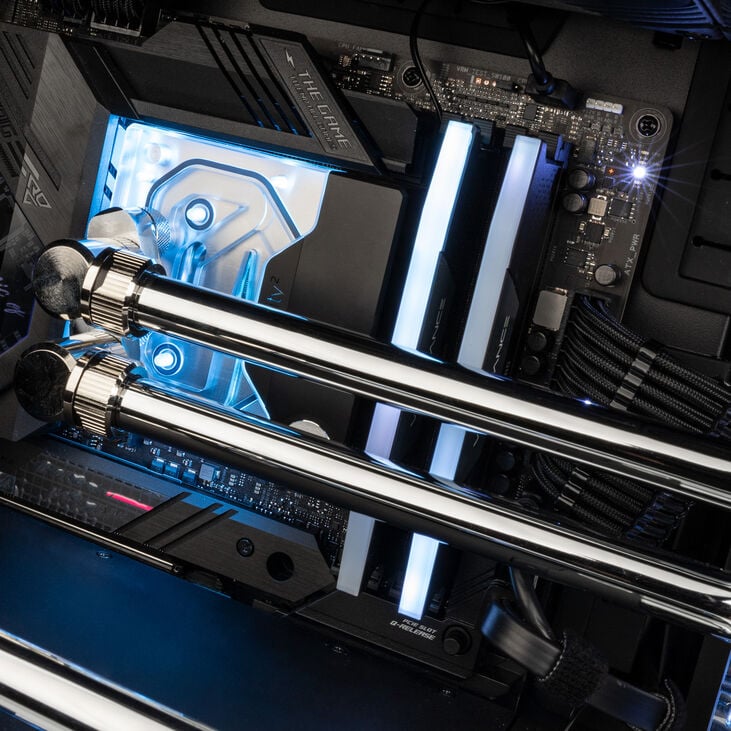 Gaming PC Monochromatic, Intel Core i9-14900K, GeForce RTX 5080 - Custom Water Cooling image number 4