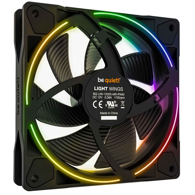 be quiet! Light Wings ARGB PWM L&uuml;fter, Triple Pack - 120mm, schwarz image number 2