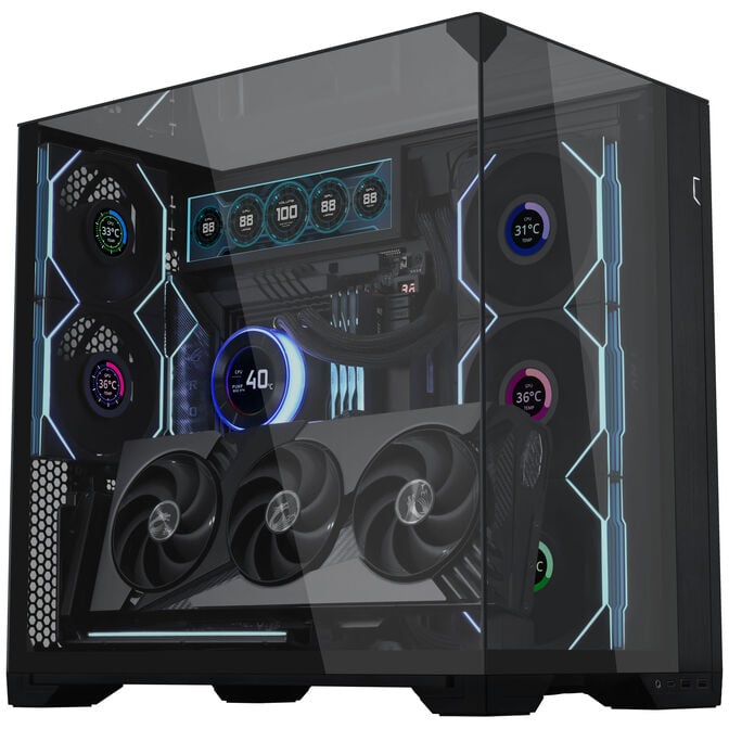 Lian Li Multi-Directional 4 Slots Vertikales GPU-Bracket v3, mit PCIe 5.0-Riser-Kabel - schwarz image number 5