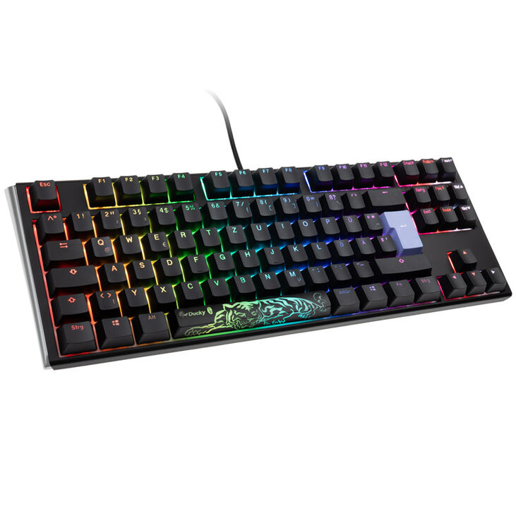 Ducky One 3 Classic Black/White TKL Gaming Tastatur, RGB LED - MX-Blue image number 0