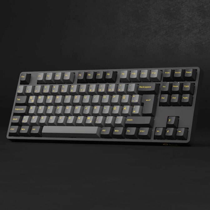 AKKO Black & Gold 5087S Gaming Tastatur, RGB &ndash; Akko V3 Cream Yellow Pro Switches, ISO DE, schwarz & gold image number 4