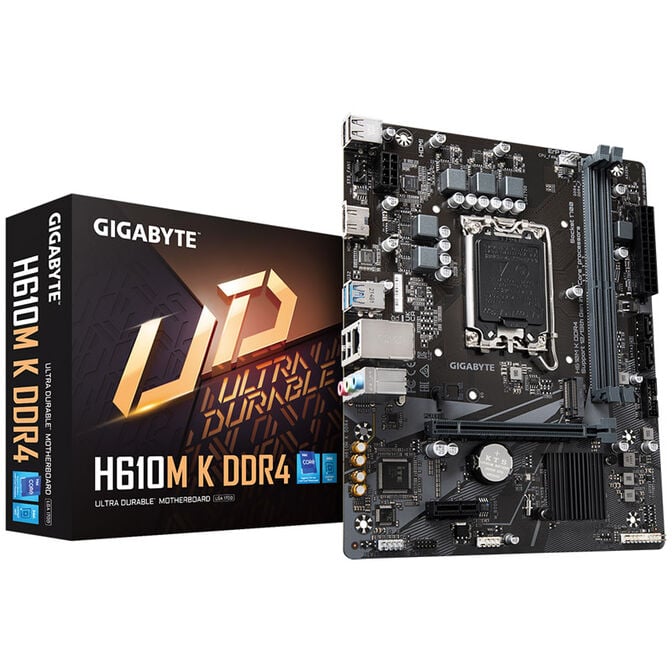 GIGABYTE H610M K DDR4 Mainboard, Sockel 1700, Intel H610, Micro-ATX, DDR4 image number 0
