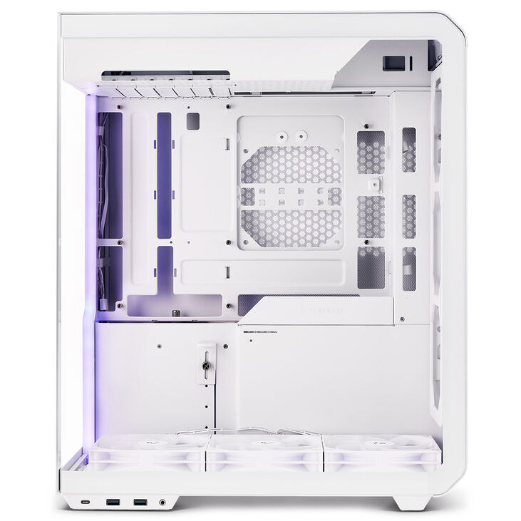 Ssupd Xhuttle PC case, mid tower, ATX, RGB, tempered glass - white image number 4