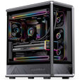 Jonsbo D401 PC-Geh&auml;use, Midi-Tower, ATX, Tempered Glass - schwarz image number null