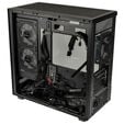 GSI SmartAssembly ARGB Glass Micro-ATX PC case, mid tower, Micro-ATX, Tempered Glass - black, 650 watts bronze power supply image number null