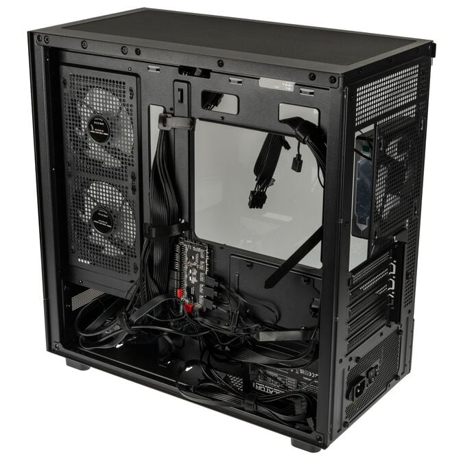 GSI SmartAssembly ARGB Glass Micro-ATX PC case, mid tower, Micro-ATX, Tempered Glass - black, 650 watts bronze power supply image number 8