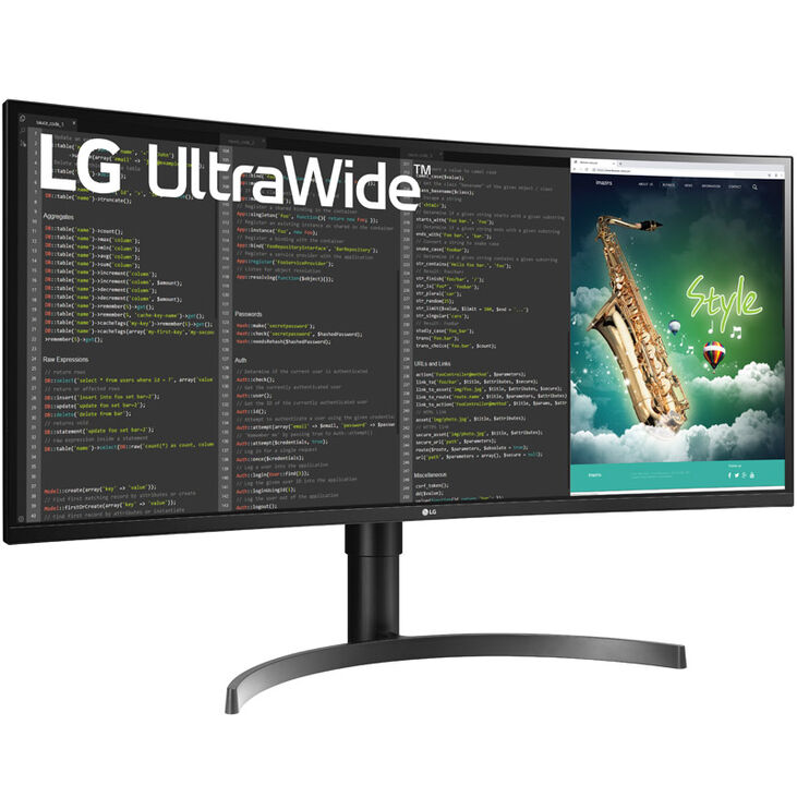 LG UltraWide 35WN75CP-B, 35 inch Curved Gaming Monitor, 100 Hz, VA, FreeSync image number 0