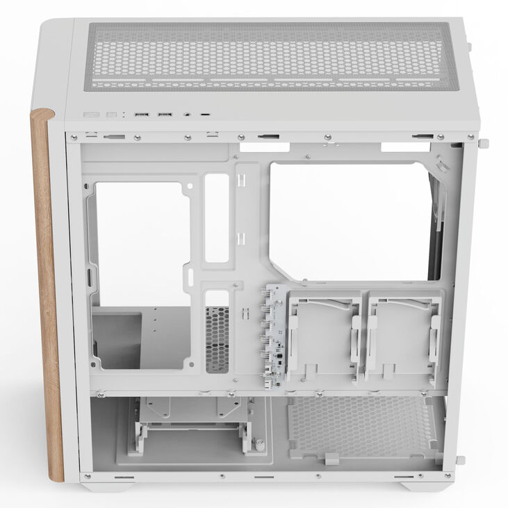Aerocool D501A PC case, Mid Tower, ATX, Tempered Glass - white image number 6