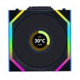 Lian Li UNI FAN SL Wireless LCD L&uuml;fter, ARGB, PWM, 3er-Pack inkl. Controller - Reverse Blade, 120 mm, schwarz image number null