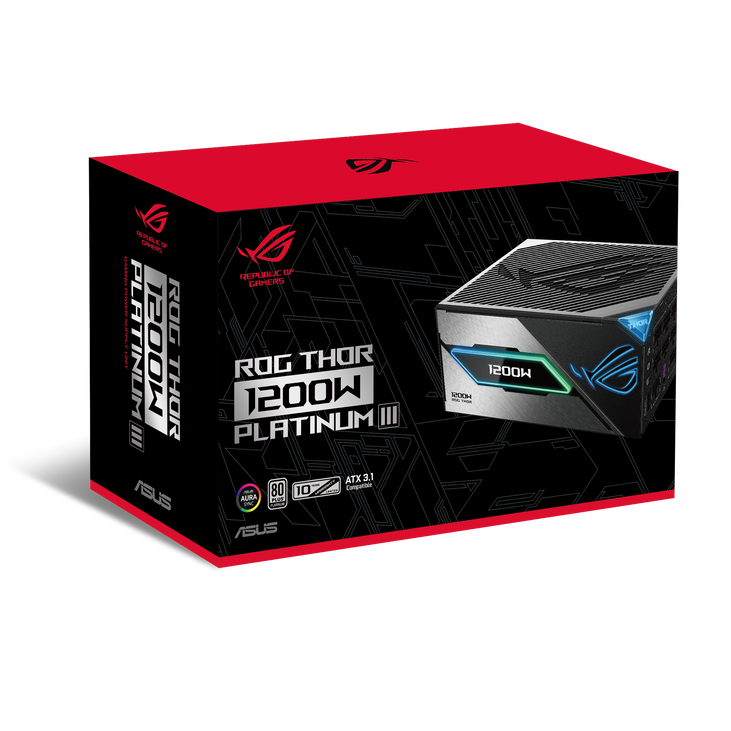 ASUS ROG Thor Platinum III, 80 PLUS Platinum power supply, modular, ATX 3.1, PCIe 5.1 - 1,200 watts image number 11