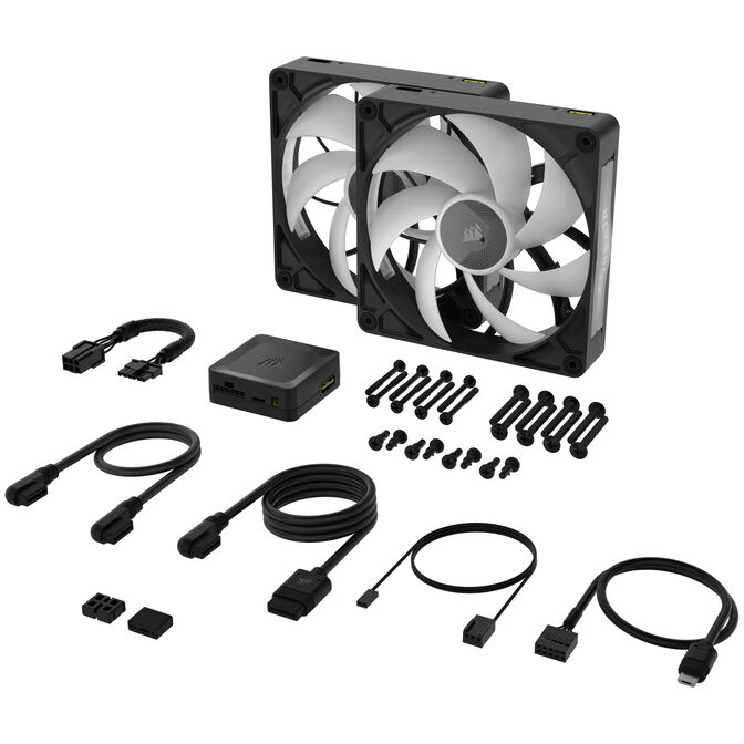 CORSAIR iCUE LINK RX140 MAX RGB PWM Fan - 2-Pack, 140mm, black image number 13