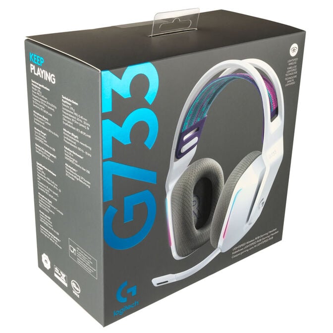 Logitech G733 LIGHTSPEED RGB Gaming Headset - white image number 9