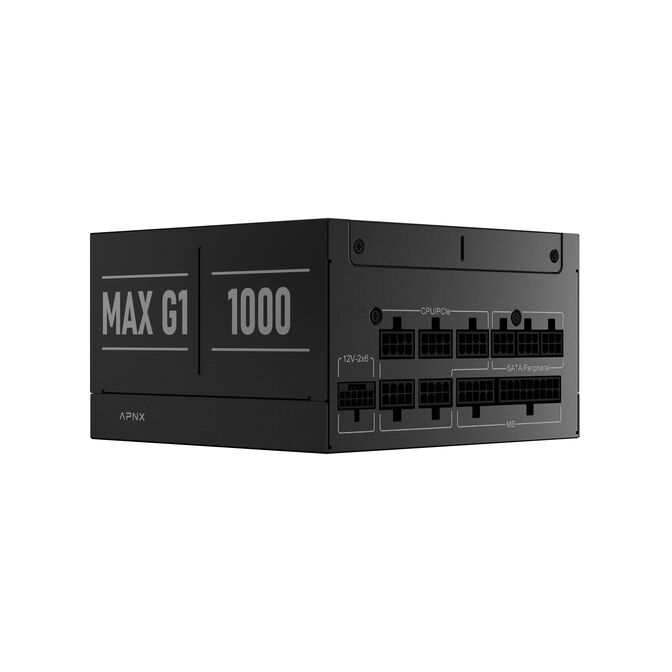 APNX MAX G1 1,000W 80 PLUS Gold Power Supply, ATX 3.1, PCIe 5.1, fully modular, compact - 1,000 Watts, black image number 6