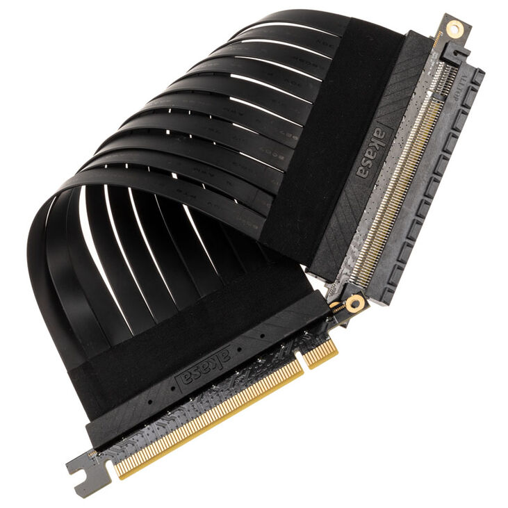 Akasa Riser Black X2, Premium PCIe 3.0 x 16 Riser Kabel, 20cm - schwarz image number 2