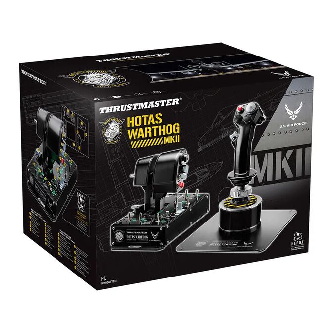 Thrustmaster HOTAS WARTHOG MKII HOTAS-System, Hall-Effekt, 16-Bit, 1:1-Replikat - schwarz image number 6