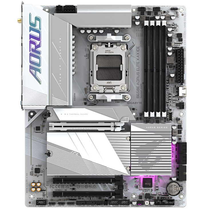 GIGABYTE B650E Aorus Elite X AX ICE, AMD B650E Motherboard - Socket AM5, DDR5 image number 2